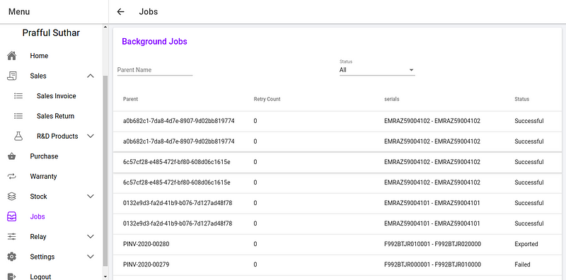 Serial Batch Background Job